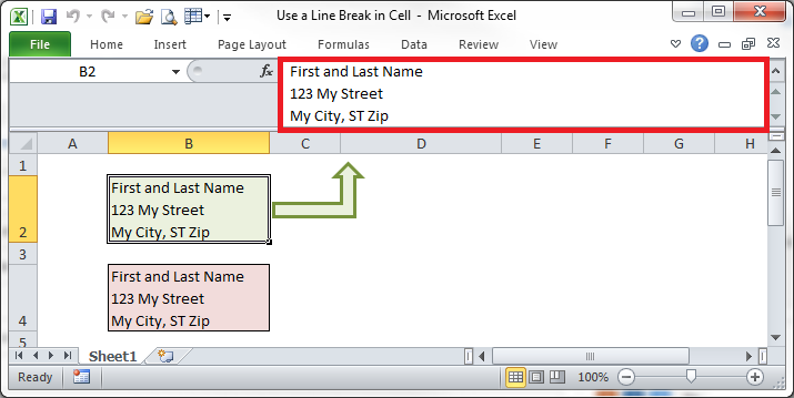 excel for mac enter cell